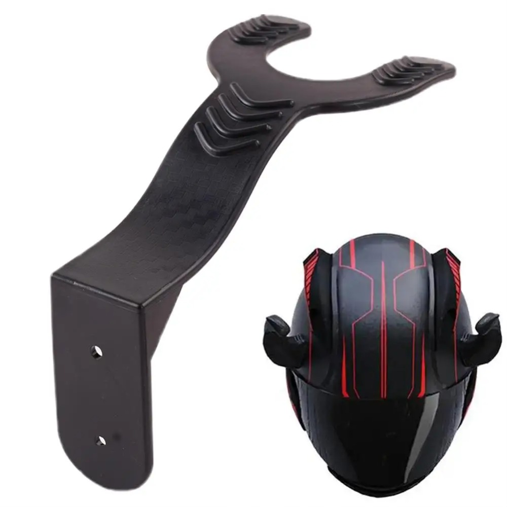Motorcycle Gear Kitchener - ABS Motorrad-Helmhalterung Schwarz Wandmontage Multifunktionaler Haken