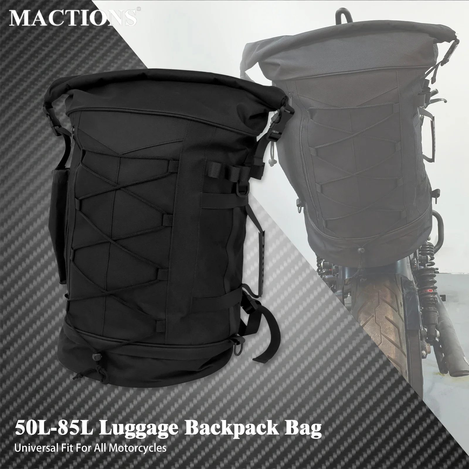 Motorcycle Gear Warehouse - Motorrad Universal Gepäck Rucksack Sissy Bar