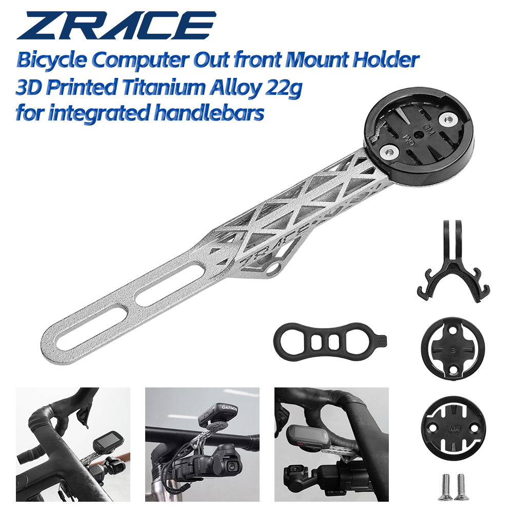 Phone Mount Handlebar - ZRACE 3D-Gedruckte Titan-Fahrradcomputer-Vorderhalterung für Integrierte Lenker,