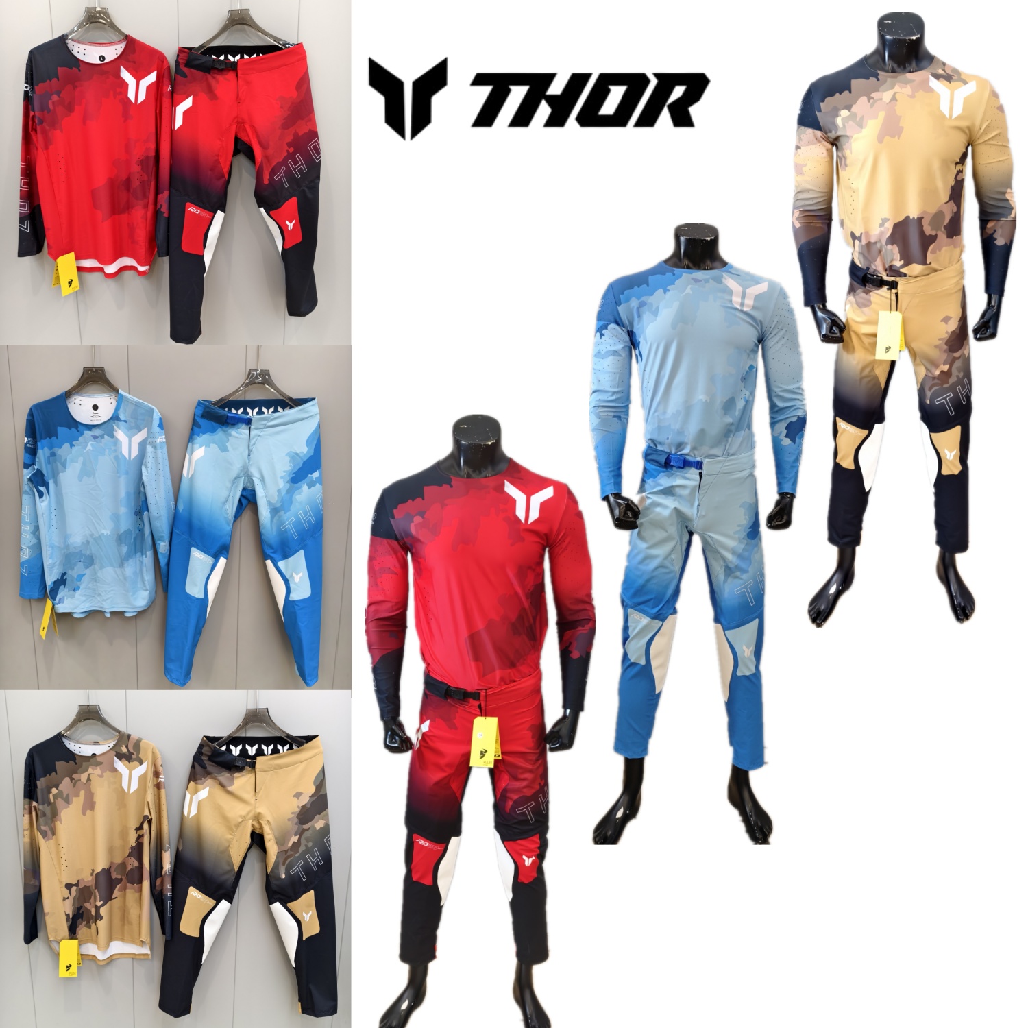 Motorcycle Gear For Sale - THOR Motocross-Ausrüstungsset MX Offroad-Motorradanzug Dirt-Bike-Jersey-Set Moto-Jersey