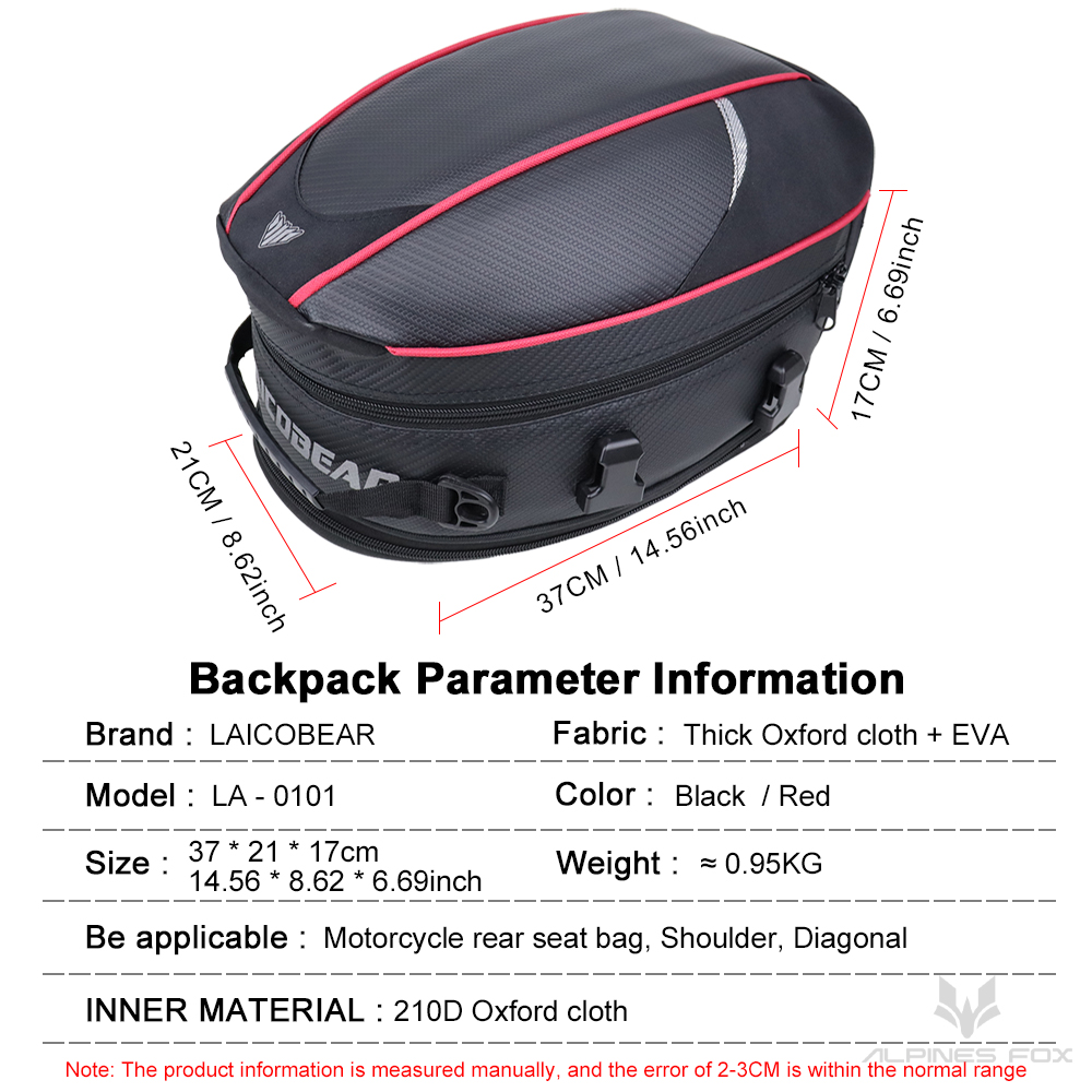 Motorrad-Hecktasche, schwarz,  – Motorcycle Gear Warehouse Bewertung und Preis